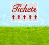 Tickets Up Red & Chrome Yard Sign