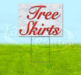 Tree Skirts Red & Chrome Yard Sign