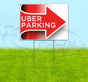 Uber Parking Arrow Right Yard Sign