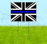 United Kingdom Thin Blue Line Flag Yard Sign