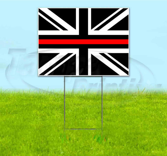 United Kingdom Thin Red Line Flag Yard Sign