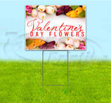 Valentines Day Flowers Yard Sign