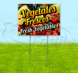 Vegetales Frescos Fresh Vegetables Yard Sign