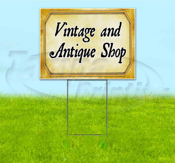 Vintage And Antique Shop Yard Sign