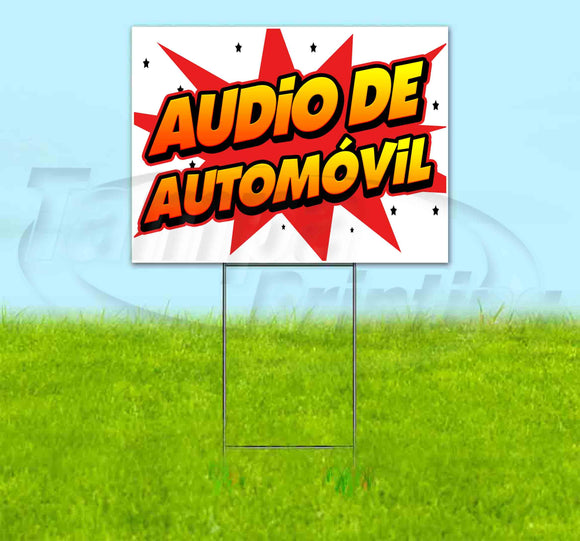 Audio De Automóvil Yard Sign