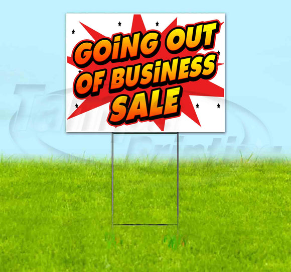 Going Out Of Business Sale Yard Sign