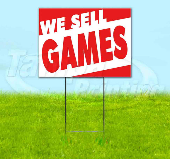 We Sell Games Yard Sign