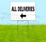 All Deliveries Left Yard Sign