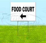 Food Court Left Yard Sign
