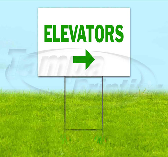 Elevators Right Yard Sign