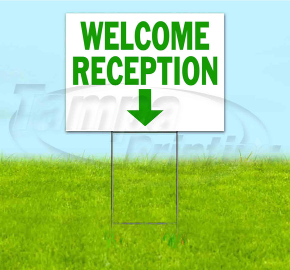 Welcome Reception Down Yard Sign