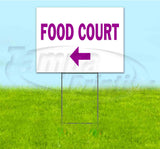 Food Court Left Yard Sign