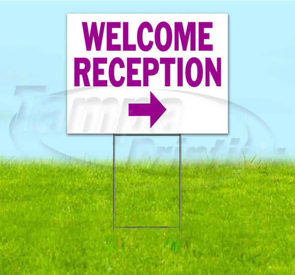 Welcome Reception Right Yard Sign