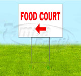 Food Court Left Yard Sign