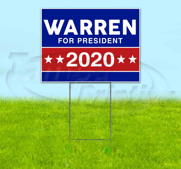 Warren For President 2020 Yard Sign