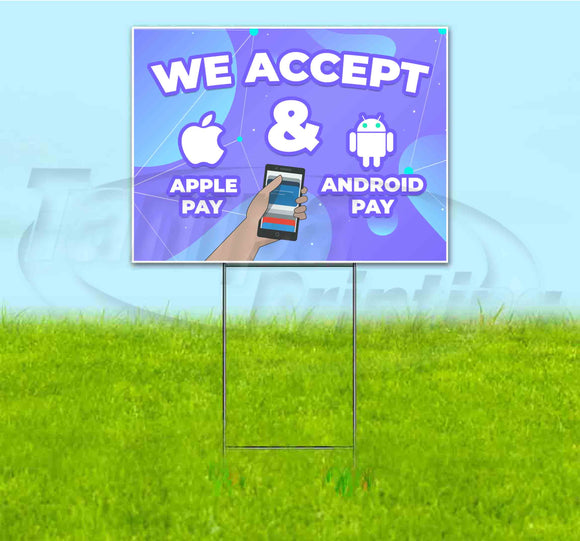 We Accept Online Pay Yard Sign