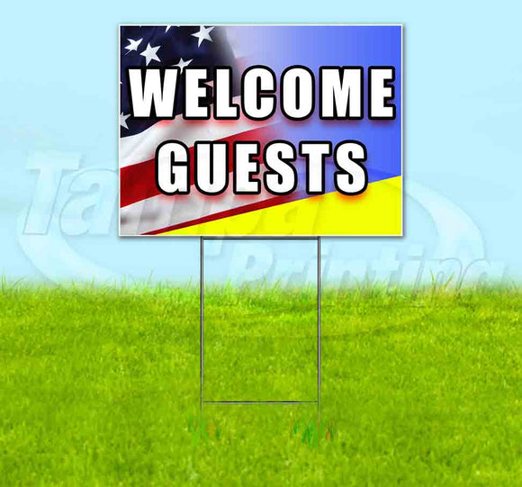 Welcome Guests Yard Sign