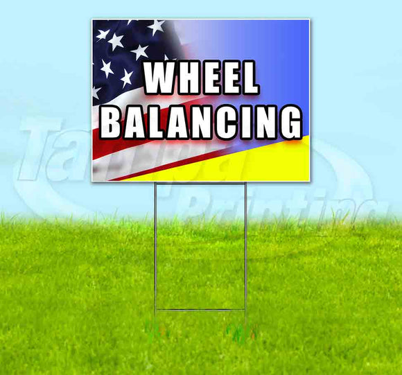 Wheel Balancing Yard Sign