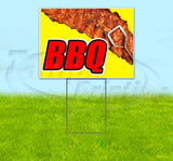 BBQ Yellow Background Yard Sign