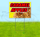 Caramel Apples Yellow Background Yard Sign