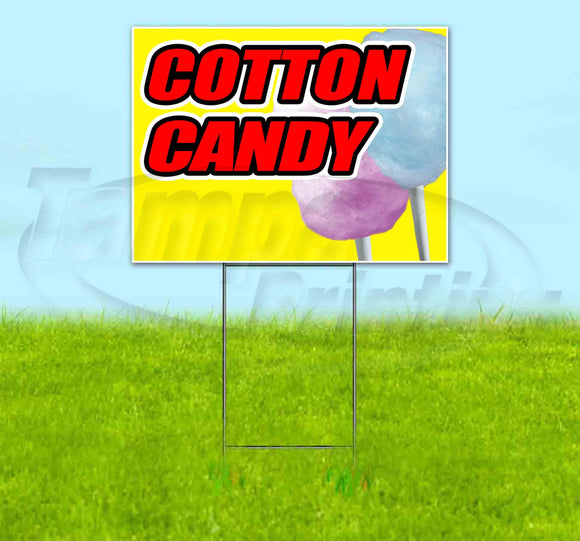Cotton Candy Yellow Background Yard Sign