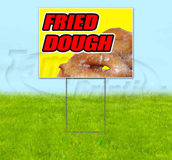 Fried Dough Yellow Background Yard Sign