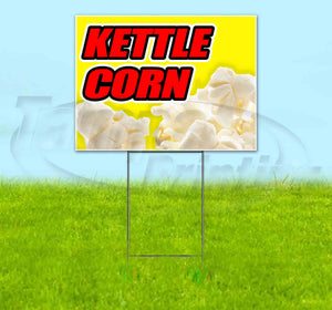 Kettle Corn Yellow Background Yard Sign