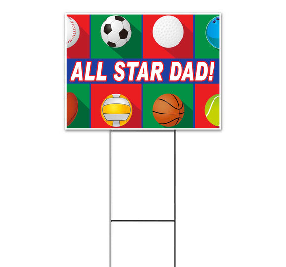 All Star Dad Yard Sign
