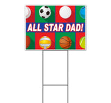All Star Dad Yard Sign