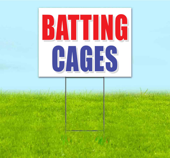 Batting Cages Yard Sign