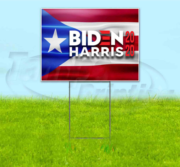 Biden Harris Puerto Rico Yard Sign