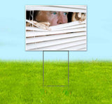 Biden Looking Through Blinds Yard Sign