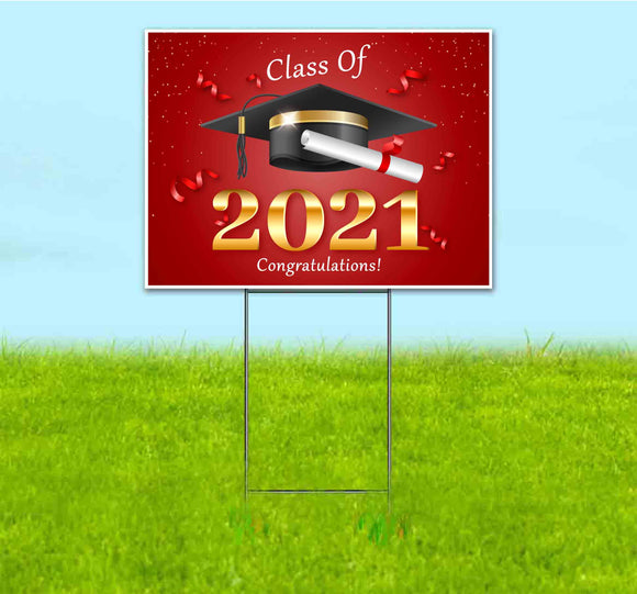 Class Of 2021 Congratulations Yard Sign