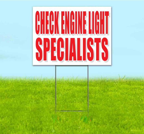 Check Engine Light Specialist Yard Sign