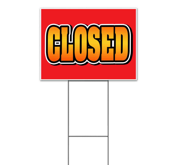 Closed Gradient Yard Sign