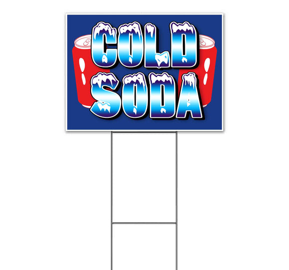 Cold Soda Yard Sign