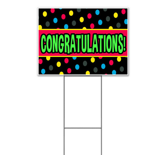 Congratulations Dots Yard Sign