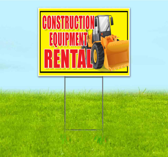 Construction Equipment Rental Yard Sign
