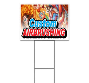 Custom Airbrushing Yard Sign