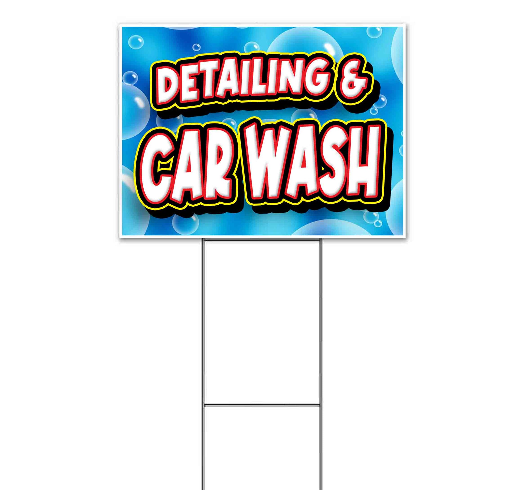 Detailing Sign Full Color Custom Yard Signs | 24 hr Production. Fast Free Shipping ...
