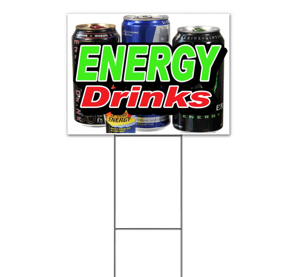 Energy Drinks Yard Sign