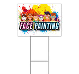 Face Painting Splatter Yard Sign