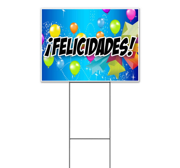 Felicidades Yard Sign