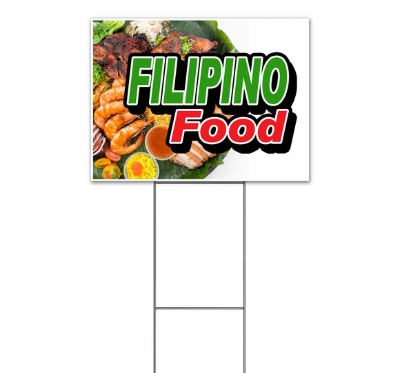 Filipino Food Yard Sign