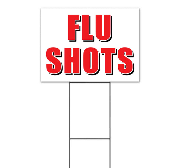 Flu Shots Yard Sign