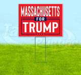 Massachusetts For Trump Flag Yard Sign