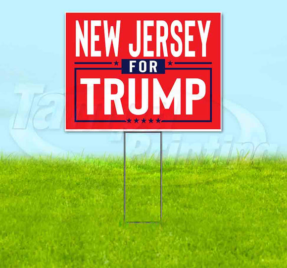 New Jersey For Trump Flag Yard Sign