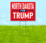 North Dakota For Trump Flag Yard Sign