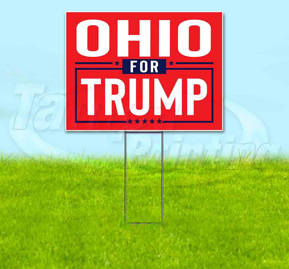 Ohio For Trump Flag Yard Sign