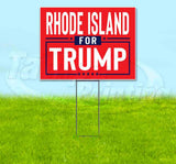 Rhode Island For Trump Flag Yard Sign